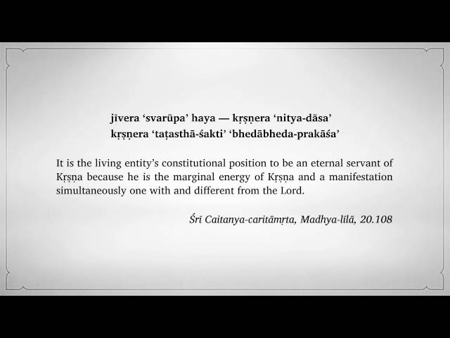 jīvera ‘svarūpa’ haya — kṛṣṇera ‘nitya dāsa’