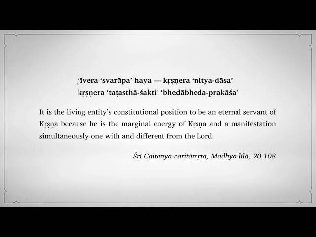 jīvera ‘svarūpa’ haya — kṛṣṇera ‘nitya dāsa’