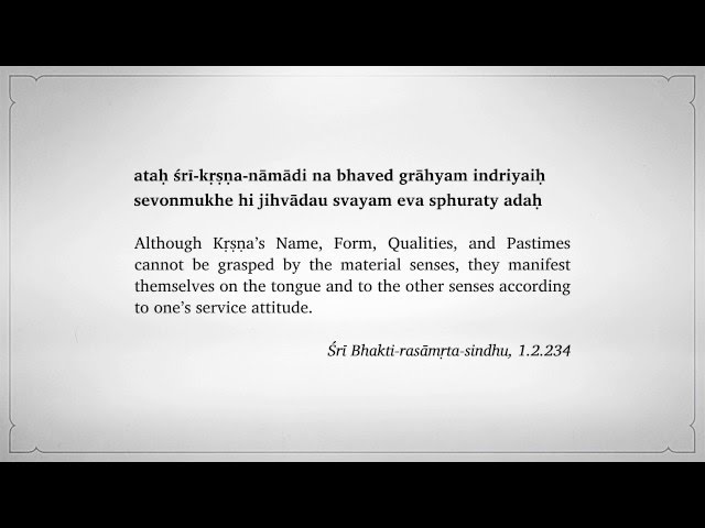ataḥ śrī kṛṣṇa-nāmādi